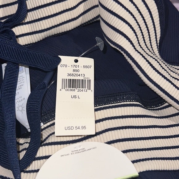 Ribbed drawcord legging in blue - Picture 8 of 8